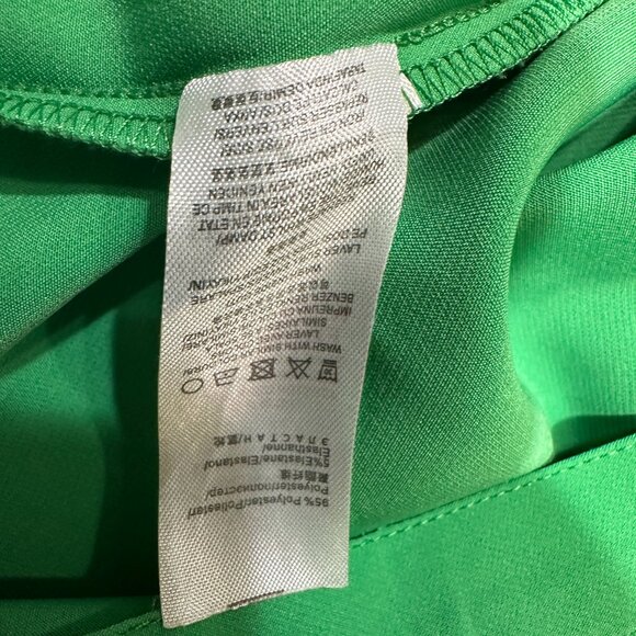 Extro&Vert | Kelly Green Button Up Shirt Dress | Size 6 - Picture 12 of 13